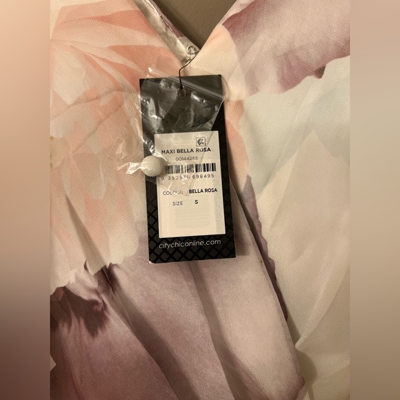 CITY CHIC Bella Rosa Ivory Maxi Dress Size 16 - Picture 7 of 11